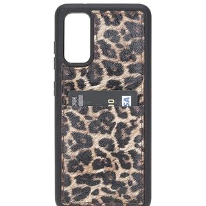Venito- Leopard Print Capri Snap On Leather Wallet Case for Samsung Galaxy S20